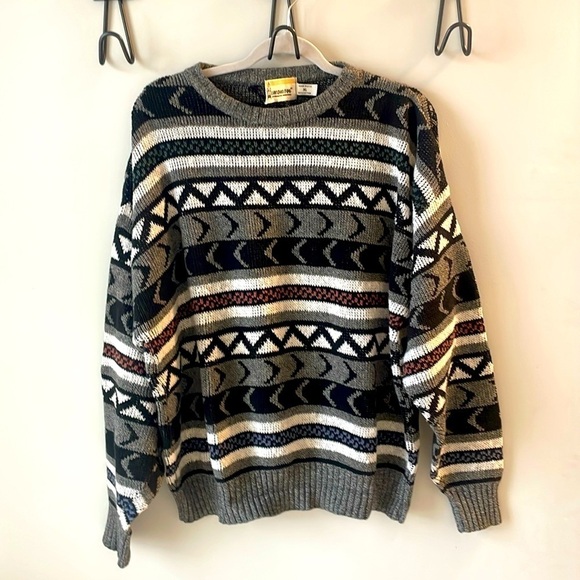 London Fog Other - London Fog Men’s patterned cotton sweater made in USA size XL great condition!